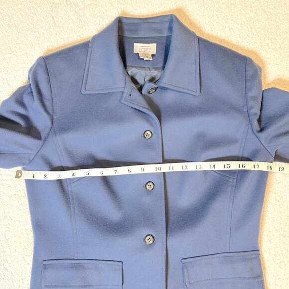 LOFT vintage blue wool blend blazer - Picture 9 of 11